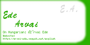 ede arvai business card